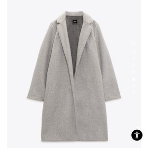 NEW Zara grey lapel coat